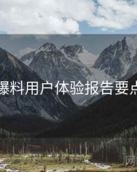 吃瓜爆料用户体验报告要点整理