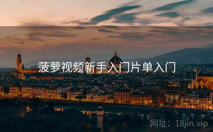 菠萝视频新手入门片单入门 菠萝视频新手入门片单入门